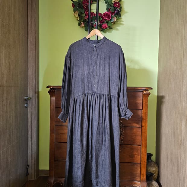 위모꼬 린넨100% 네추럴원피스