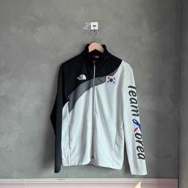 노스페이스 국대 팀코리아 집업 화이트