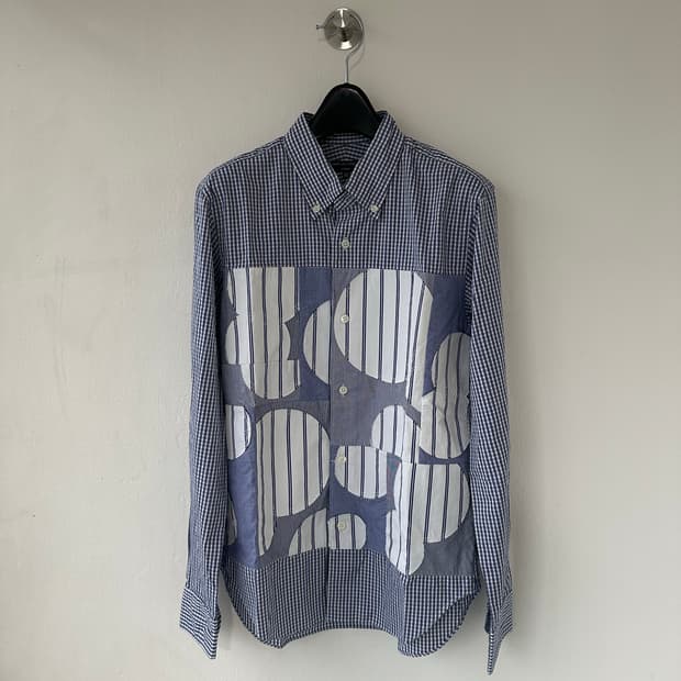 15AW 꼼데가르송 옴므 패치워크 셔츠 Xs