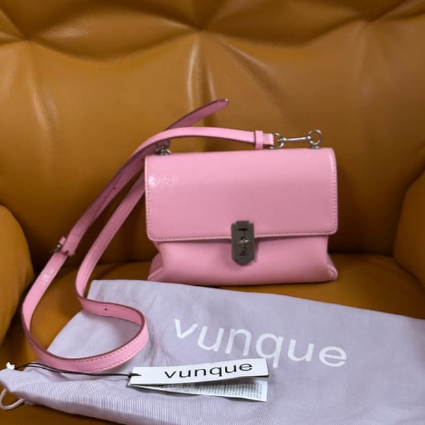 Vunque 분크 바게트 미니 크로스백 숄더백 핑크