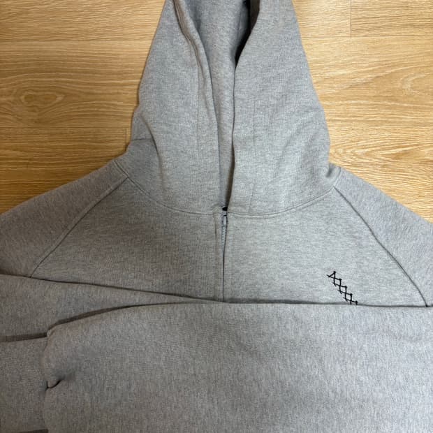 준느 JUNNE T21 front logo 후드집업 gray L