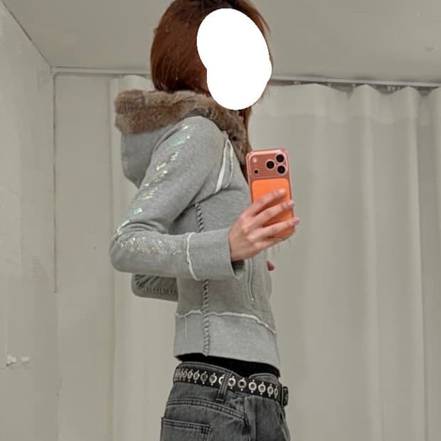 빈티지 펑크 후드집업 퍼 울프죠