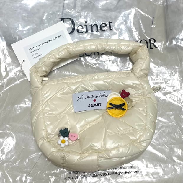 다이닛 x TMV 미니토트백 크림