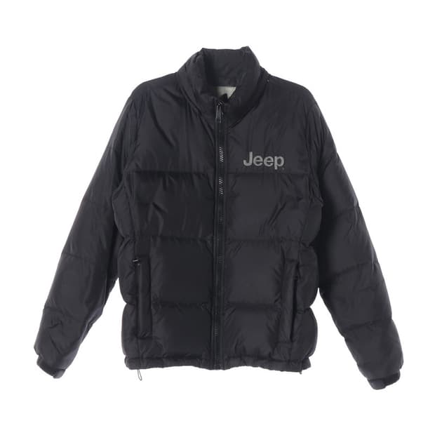 지프 클래식 로고 덕다운 푸퍼 패딩 블랙 M
