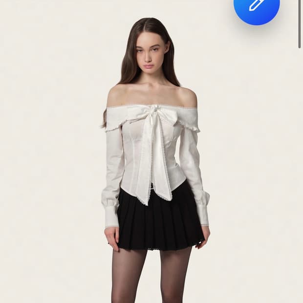 클리시어 beloved ribbon blouse 비러브드 리본 블라우스