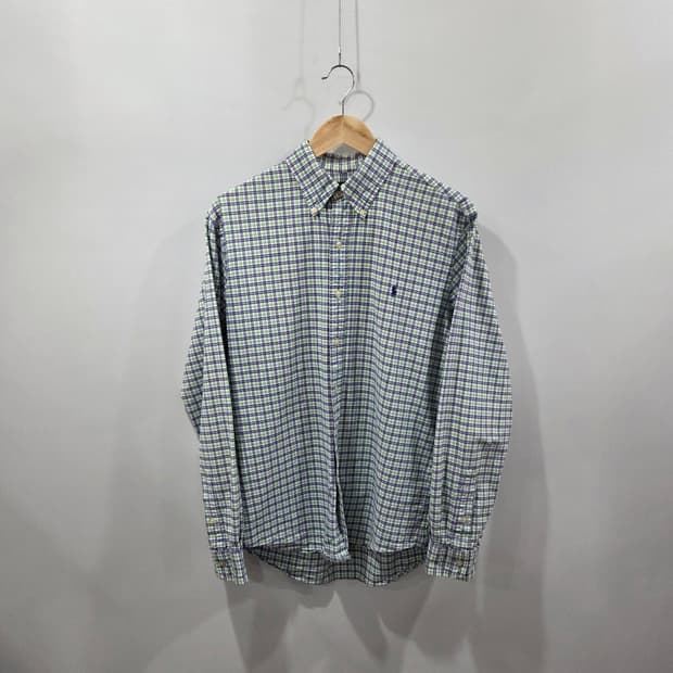 폴로랄프로렌 버튼다운 체크셔츠 L