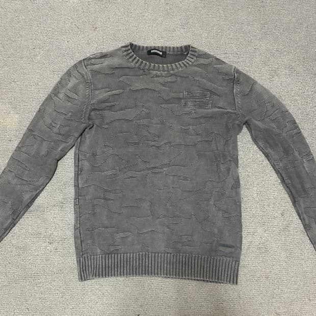 버커루(BUCKAROO) 빈티지 워싱 자카드 니트 L