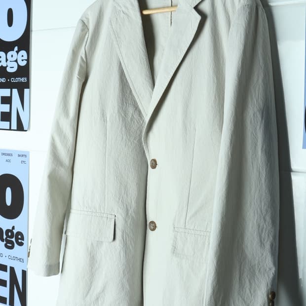 (L-XL) 헨리코튼 집업 바람막이 점퍼자켓 정장 시어서커-H33304