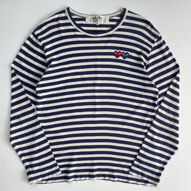 Comme des Garcons  꼼데가르송 더블와펜 스트라이프 보더티