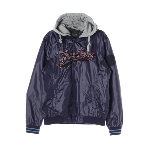 MLB 양키스 빅로고 후드 바시티 자켓 XL