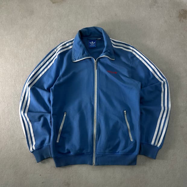 100 아디다스 베켄바우어 블루 트랙탑 져지