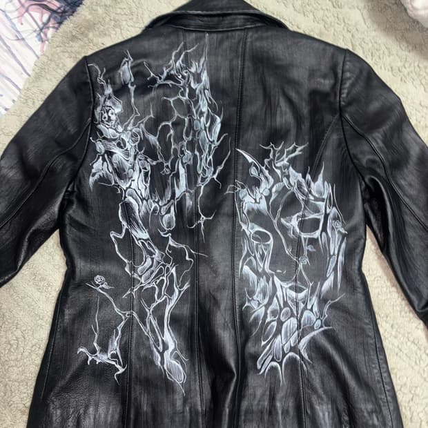 커스텀 양가죽 원버튼레더자켓