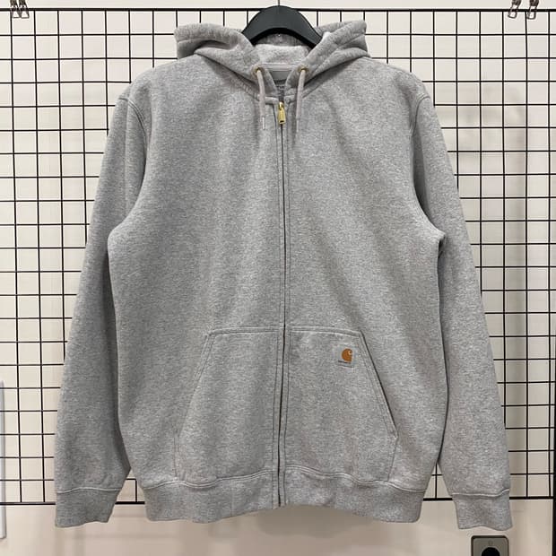 칼하트 루즈핏 미드웨이트 후드집업 헤더그레이