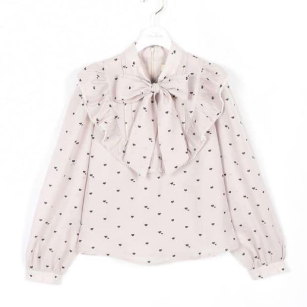 Evelyn 에블린 보우 타이 블라우스 양산형 지뢰계 스나계 걸리