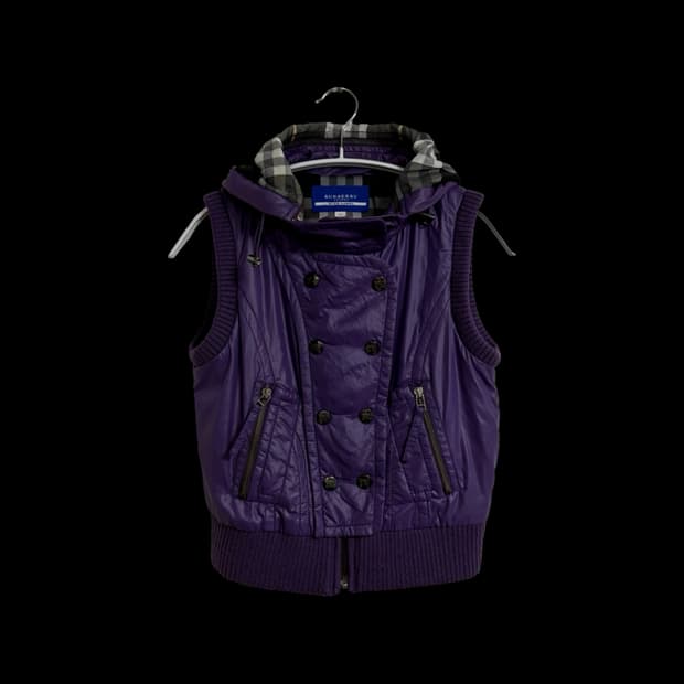 버버리 블루라벨 후드 베스트