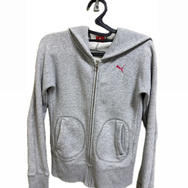 퓨마 그레이 후드집업