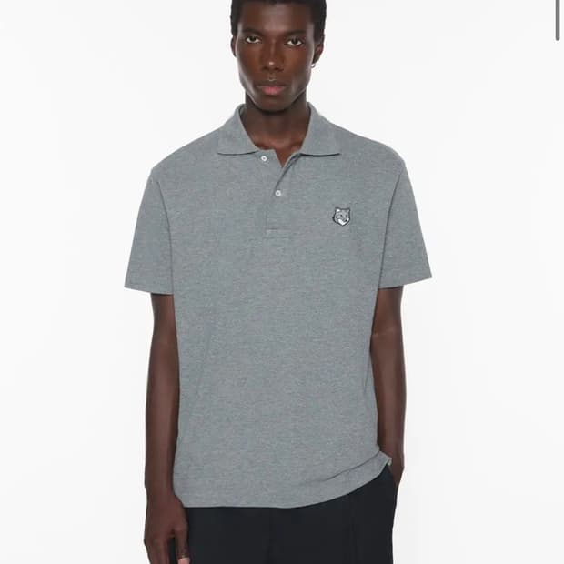 메종키츠네 25ss 그레이 폭스 헤드 폴로 반팔