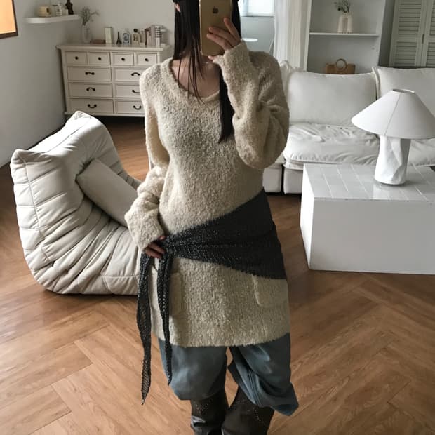 vintage pocket knit one-piece