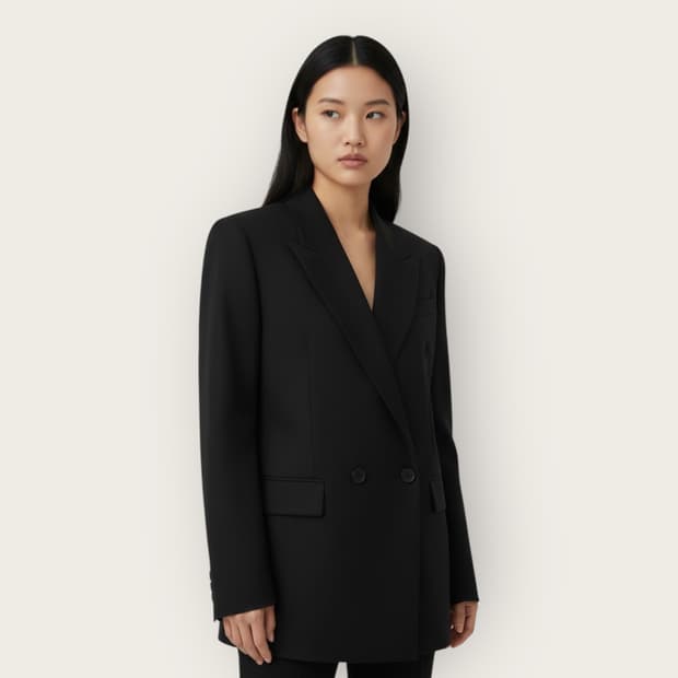 38/ 준지 20FW 피크드 더블 블레이저 자켓