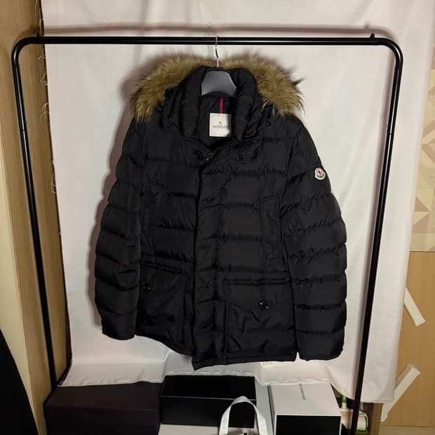 몽클레어 클루니 패딩 롱 다운 자켓 블랙