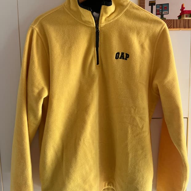 GAP 갭 노란색 하프집업 L 라지