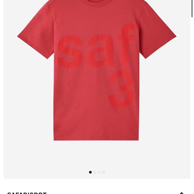 사파리스팟 베이직 티 레드 1사이즈