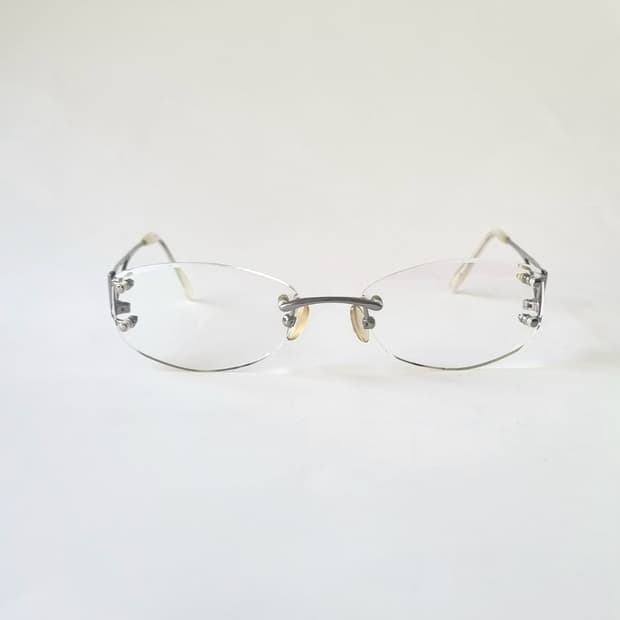 데드스탁 빈티지 오벌 무테 안경테 1566