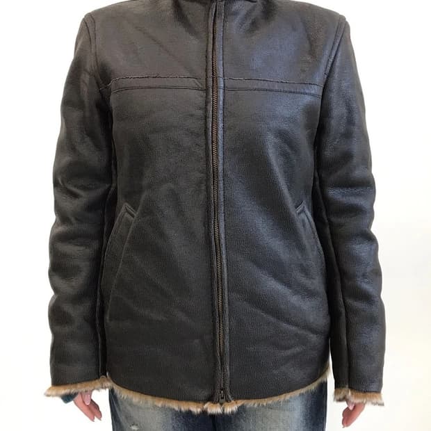 MEN’S BIGI Faux Leather Fur Collar Jacke