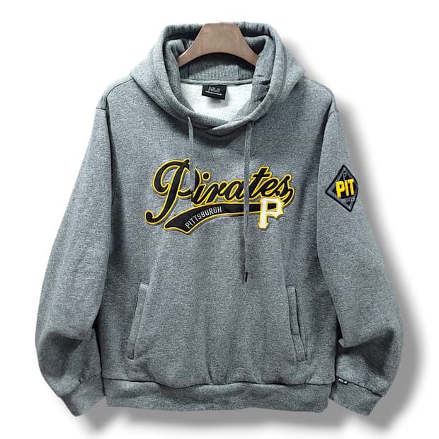 [105] MLB 그레이 피츠버그 파이리츠  기모 후드티셔츠