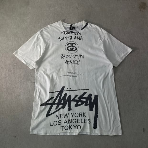 100 스투시 X 타카히로미야시타 솔로이스트 월드투어 반팔 티셔츠