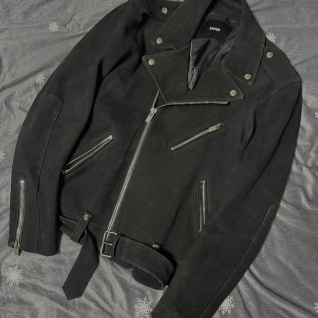 시스템옴므 염소가죽 바이커자켓