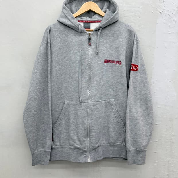 퀵실버 00s 엠브로이더리 스웻 후드집업