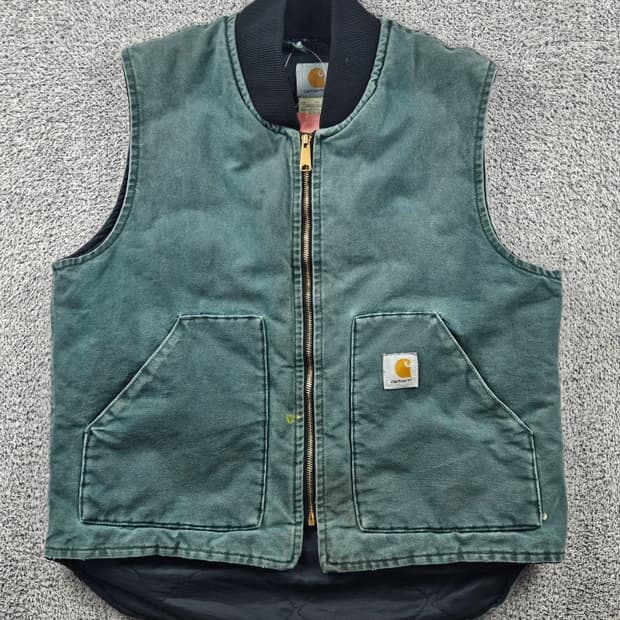 90's USA 칼하트 V02 덕 캔버스 워크 베스트 (L)/ 10830