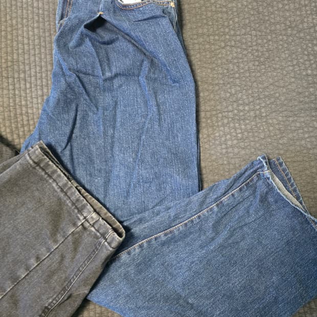 와이드핏 청바지