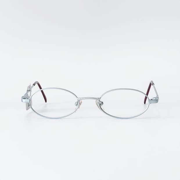 Close-up 스카이 블루 오벌 메탈 데드스탁 빈티지안경