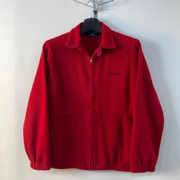 90s 폴로 스포츠 플리스 블루종 자켓 