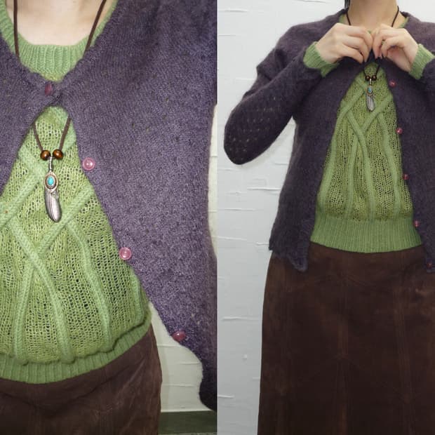 Deep purple cardigan