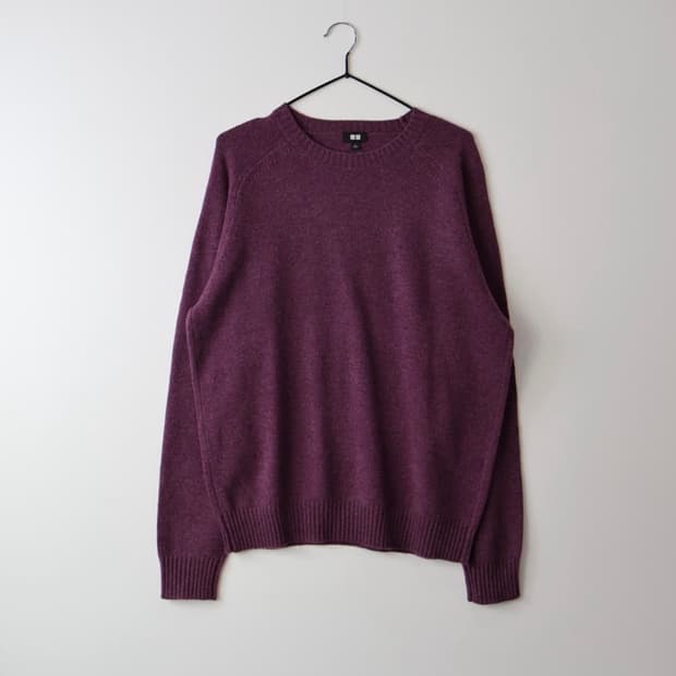 유니클로 퍼플 니트