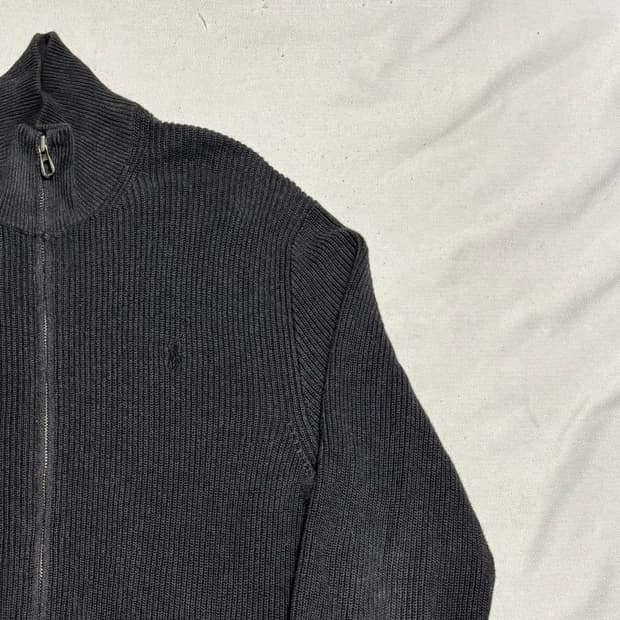 M 폴로랄프로렌 블랙 포니 챠콜 니트 집업