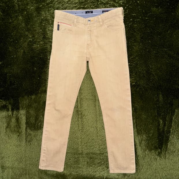 [W28/L34] ARMANI 아르마니 진스 워시드 코튼 팬츠 베이지