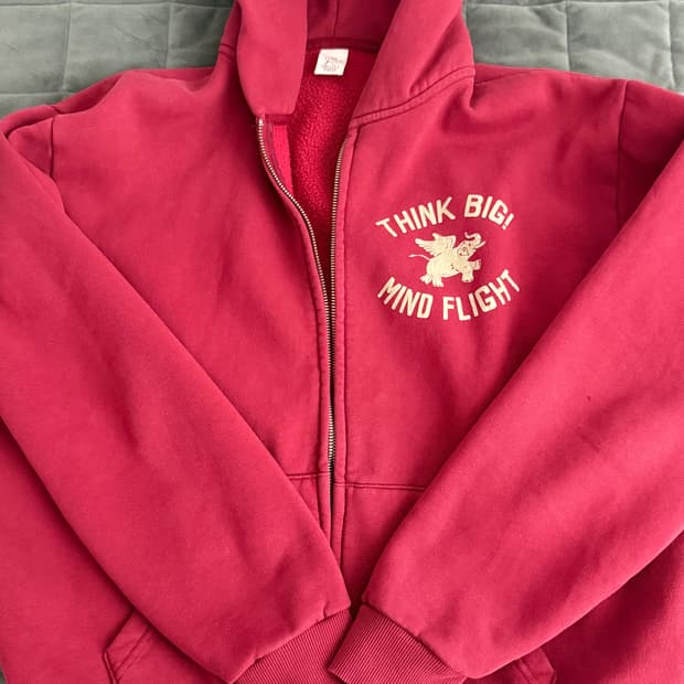 Collect pieces 버건디 후드집업 M