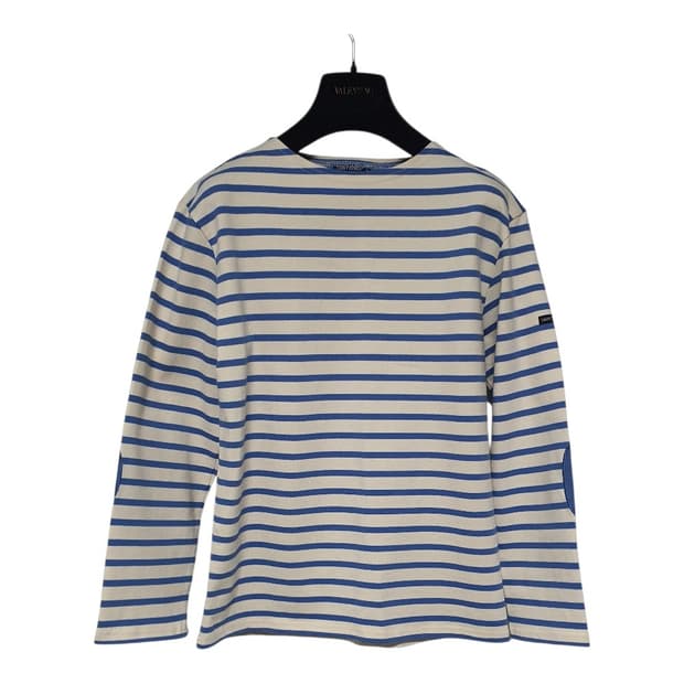 세인트 제임스 메르디앙 엘보패치 스트라이프 긴팔 티셔츠 s~m