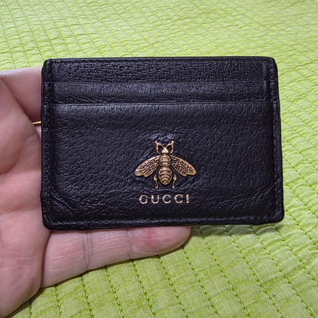 (정품) 구찌 애니멀리에(꿀벌) 카드지갑/남녀공용/검정/개인/팝니다.