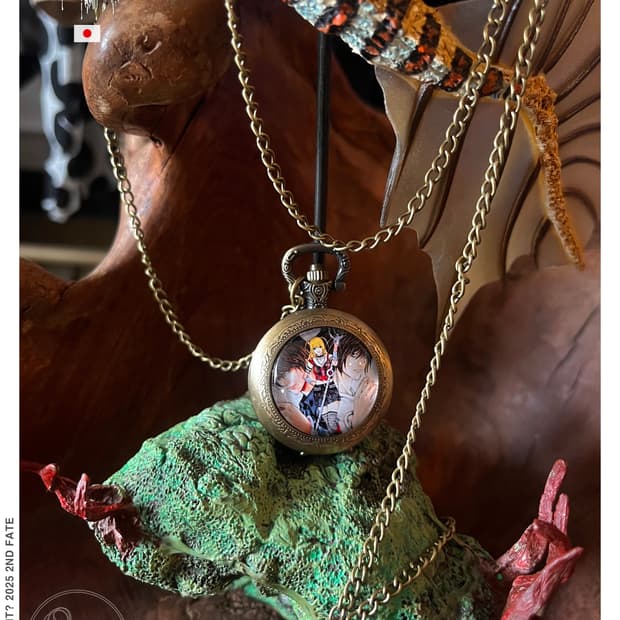 Vintage Death Note Pocket Watch Necklace
