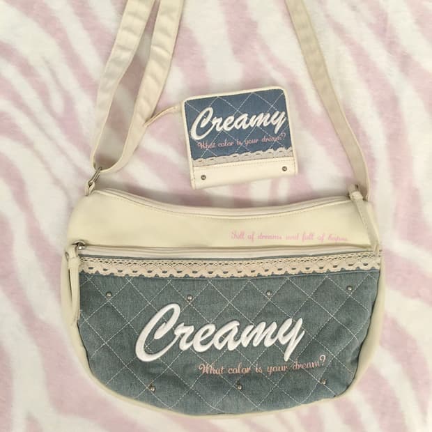 헤이세이 핀터레스트 Creamy 크림데님 숄더백 지갑 크리미 히메갸루