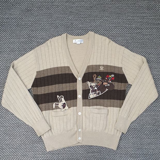 슈페리어 브이넥 니트 가디건 남자105~110