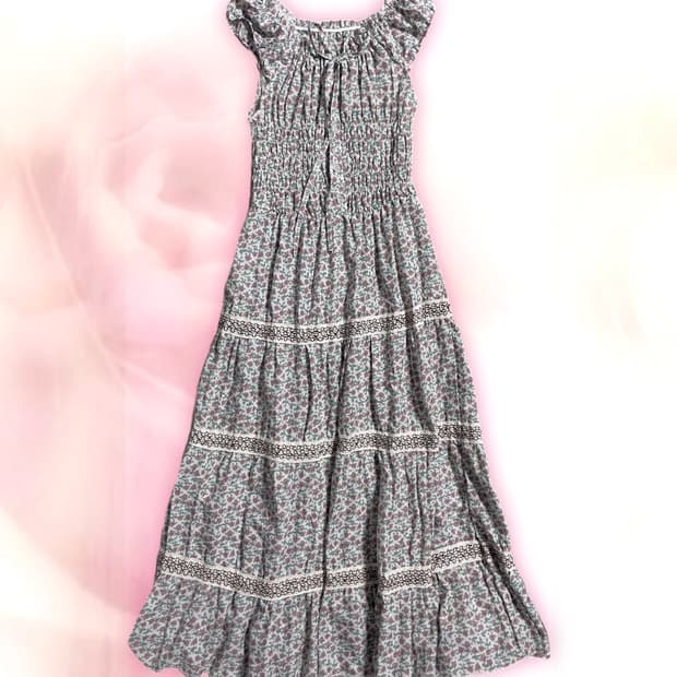 JP vintage flowery rose onepiece