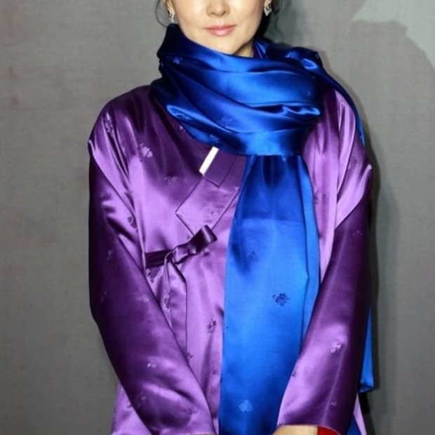 보라색 전통 두루마기(55-77)