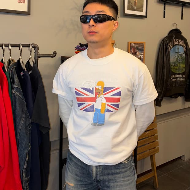 00‘s The Simpson Union Jack Homor print 