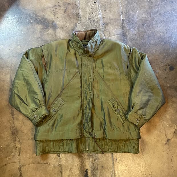 Btg 카키 다운 봄버 자켓